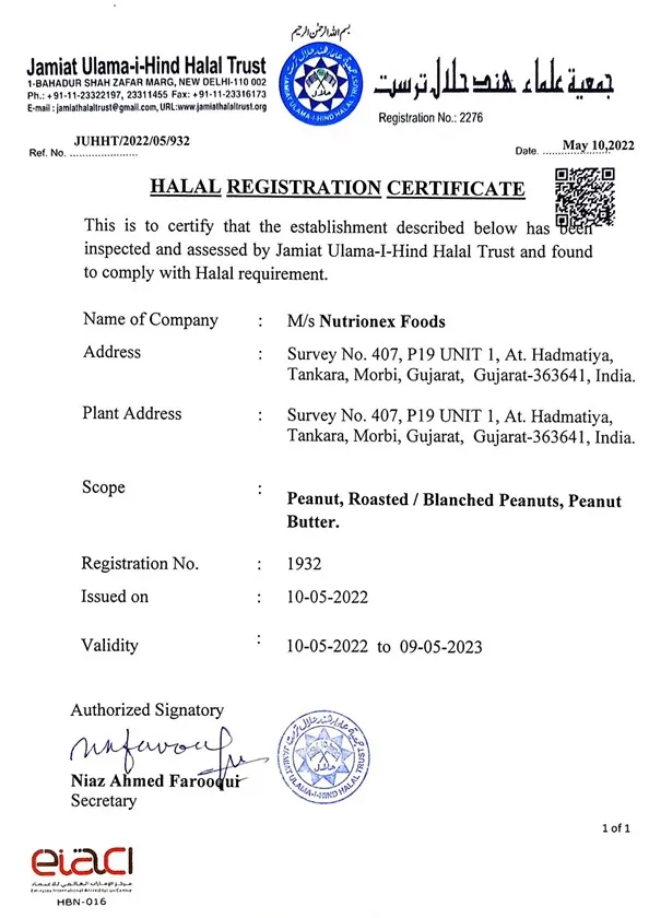 Halal Registration Certificate