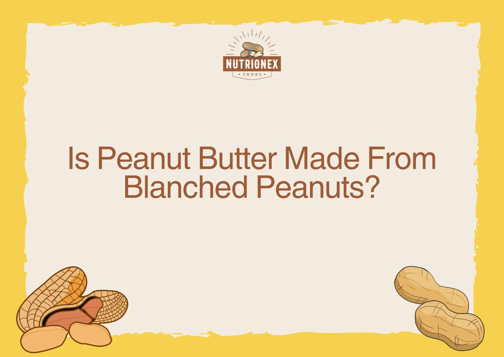 Is Peanut Butter Made From Blanched Peanuts?